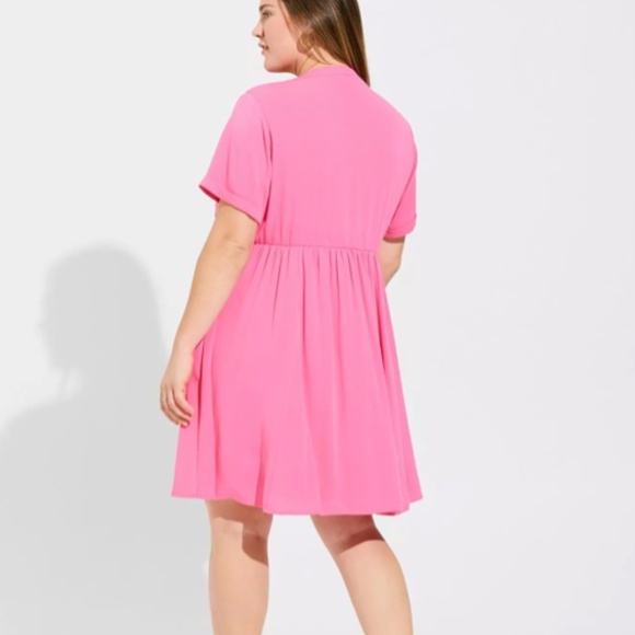 TORRID Mini Washable Gauze Hi Low Waist Tunic Dress - Sangria Sunset - Size 3X - Picture 3 of 13